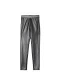 Czarne legginsy z imitacji skóry - czarny - CROPP - small4