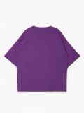 Fioletowy T-shirt oversize z nadrukiem kosmity - fioletowy - CROPP - small3