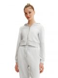 Szara rozpinana bluza z kapturem - jasny szary - CROPP - small2