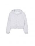 Szara rozpinana bluza z kapturem - jasny szary - CROPP - small4