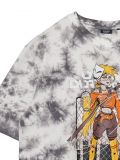 Szara koszulka z nadrukami tie-dye - szary - CROPP - small2