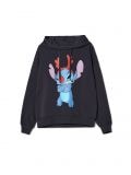 Świąteczna bluza z kapturem Lilo i Stitch - szary - CROPP - small1