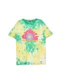 T-shirt acid wash z nadrukiem Smiley® - zielony - CROPP - small1