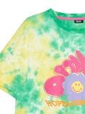 T-shirt acid wash z nadrukiem Smiley® - zielony - CROPP - small2
