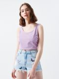 Jeansowe szorty z nadrukiem - niebieski - CROPP - small1