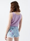 Jeansowe szorty z nadrukiem - niebieski - CROPP - small3