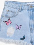 Jeansowe szorty z nadrukiem - niebieski - CROPP - small5