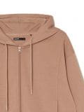 Brązowa rozpinana bluza z kapturem - brązowy - CROPP - small4