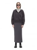 Ciemnoszara rozpinana bluza z kapturem - szary - CROPP - small2