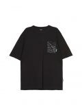 Czarny T-shirt z kieszonką - czarny - CROPP - small3