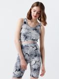 Kratke biciklističke tajice s tie-dye uzorkom - tamnosivo - CROPP - small1