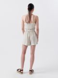Szorty z wysokim stanem - kremowy - CROPP - small3