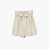 Szorty z wysokim stanem - kremowy - CROPP - small4