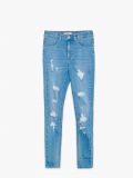 Džíny skinny s dírami - modrá - CROPP - small2