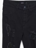 Jeansy skinny z dziurami - czarny - CROPP - small5