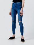 Jeansy skinny z dziurami - niebieski - CROPP - small1