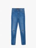Jeansy skinny z dziurami - niebieski - CROPP - small4