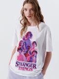 Koszulka Stranger Things - biały - CROPP - small1