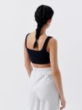 Кроп топ із трикотажу в рубчик - чорний - CROPP - small3