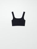 Кроп топ із трикотажу в рубчик - чорний - CROPP - small6