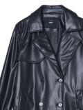 Czarny trencz z imitacji skóry - czarny - CROPP - small5