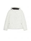 Biała kurtka puffer z kapturem - biały - CROPP - small4