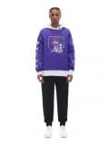Fioletowa bluza z kapturem i nadrukami - fioletowy - CROPP - small4