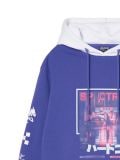 Fioletowa bluza z kapturem i nadrukami - fioletowy - CROPP - small2