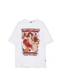Biały t-shirt z nadrukiem anime - biały - CROPP - small2