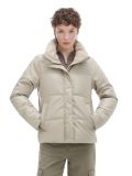 Beżowa kurtka puffer z ekoskóry - beżowy - CROPP - small3