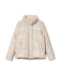 Beżowa kurtka puffer z ekoskóry - beżowy - CROPP - small2