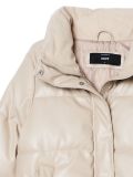 Beżowa kurtka puffer z ekoskóry - beżowy - CROPP - small5