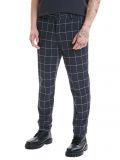 Ciemnoszare spodnie chino slim w kratę - szary - CROPP - small2