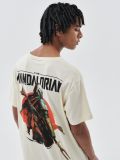 Koszulka z nadrukiem The Mandalorian - jasny szary - CROPP - small1