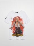 Koszulka z nadrukiem Mortal Kombat - biały - CROPP - small1