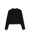 Czarny sweter z postrzępieniami - czarny - CROPP - small5