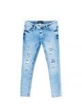 Jasnoniebieskie jeansy skinny z dziurami - niebieski - CROPP - small4