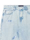Jeansy wide leg z nadrukami - niebieski - CROPP - small5