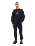 Pantaloni jogger cargo, din denim - negru - CROPP - small2