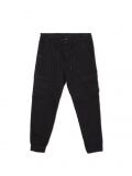 Pantaloni jogger cargo, din denim - negru - CROPP - small4