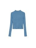 Pulover cu guler semi-înalt - albastru - CROPP - small4