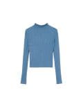Pulover cu guler semi-înalt - albastru - CROPP - small6