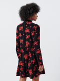 Koszulowa sukienka w kwiaty - czerwony - CROPP - small3