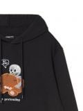 Czarna bluza z kapturem i aplikacją - czarny - CROPP - small4