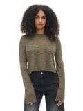 Pulover scurt - verde-prăfuit - CROPP - small1