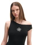 Sukienka midi z asymetrycznym dekoltem - czarny - CROPP - small3