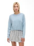 Niebieski sweter z efektem sprania - błękitny - CROPP - small1