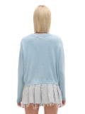 Niebieski sweter z efektem sprania - błękitny - CROPP - small3