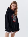 Hanorac oversized La casa de papel - negru - CROPP - small2