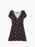 Czarna sukienka w kwiaty - czarny - CROPP - small1